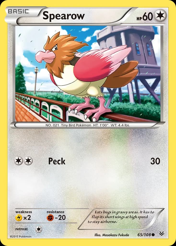 Spearow — Roaring Skies 65 Pokémon card