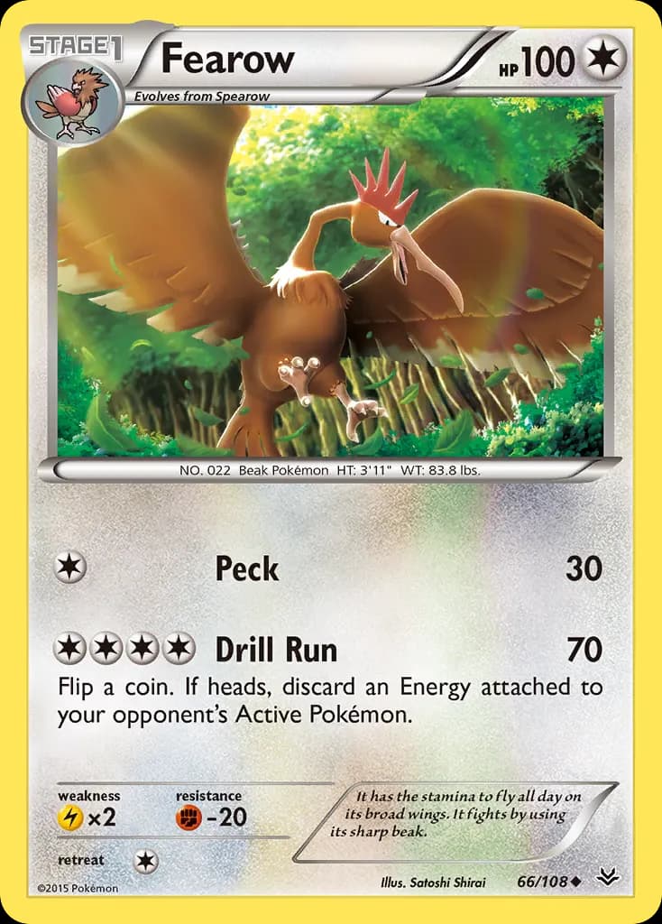 Fearow — Roaring Skies 66 Pokémon card