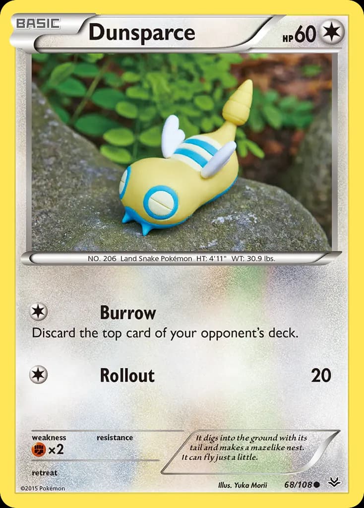 Dunsparce — Roaring Skies 68 Pokémon card