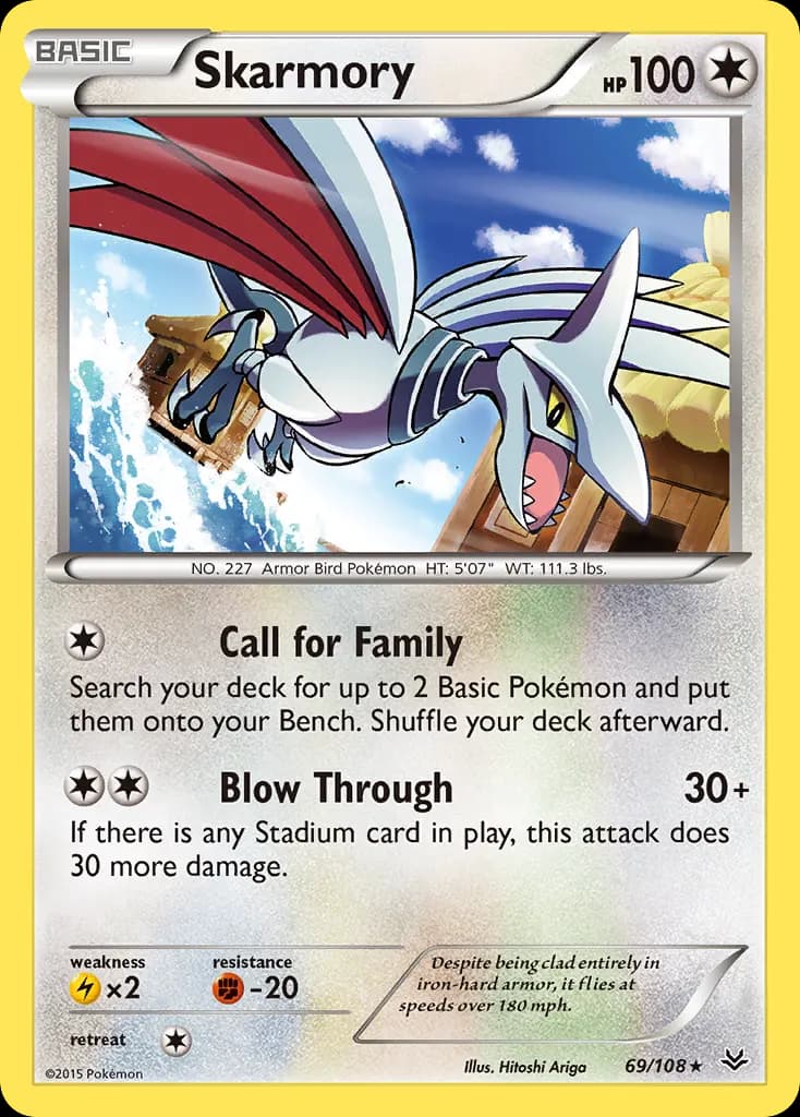 Skarmory — Roaring Skies 69 Pokémon card