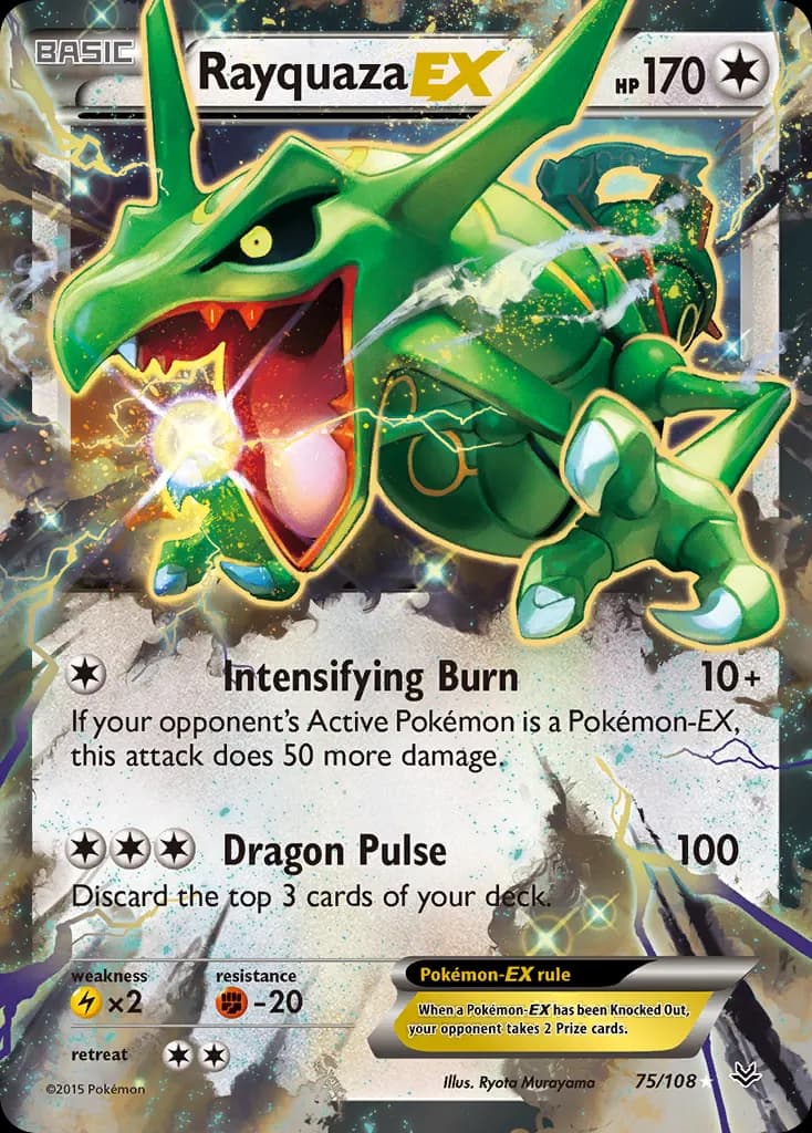 Rayquaza-EX — Roaring Skies 75 Pokémon card