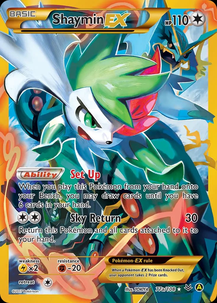 Shaymin EX — Céus Estrondosos 77a Portuguese Pokémon card