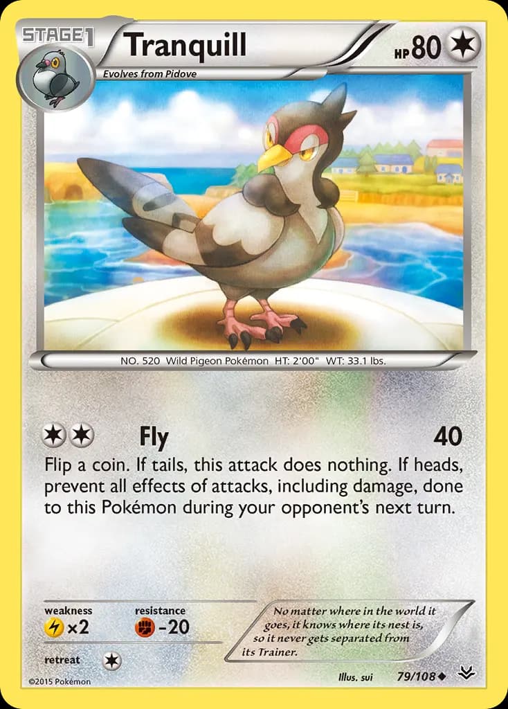 Tranquill — Roaring Skies 79 Pokémon card
