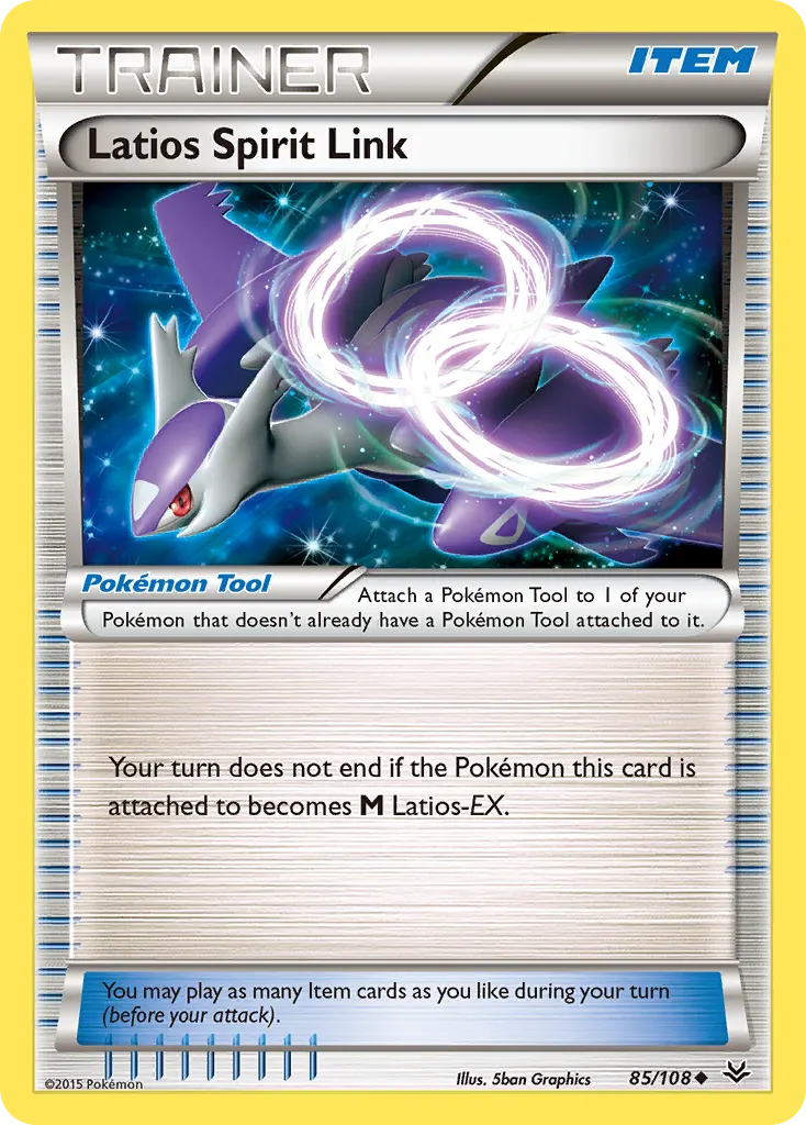 Latios Spirit Link — Roaring Skies 85 Pokémon card