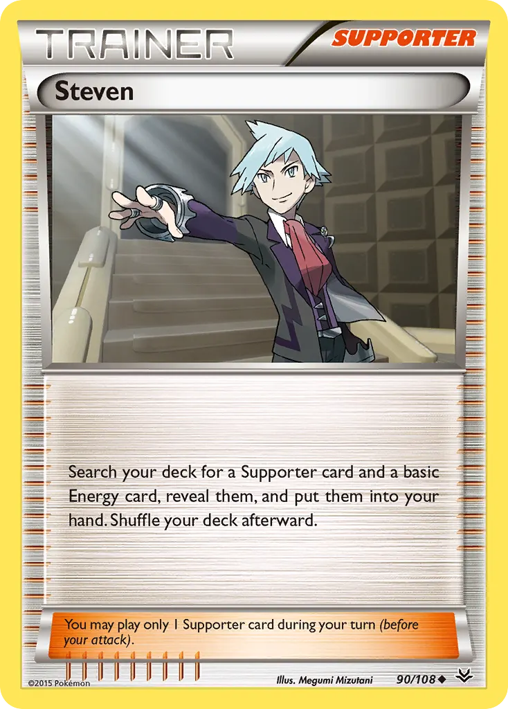 Steven — Roaring Skies 90 Pokémon card