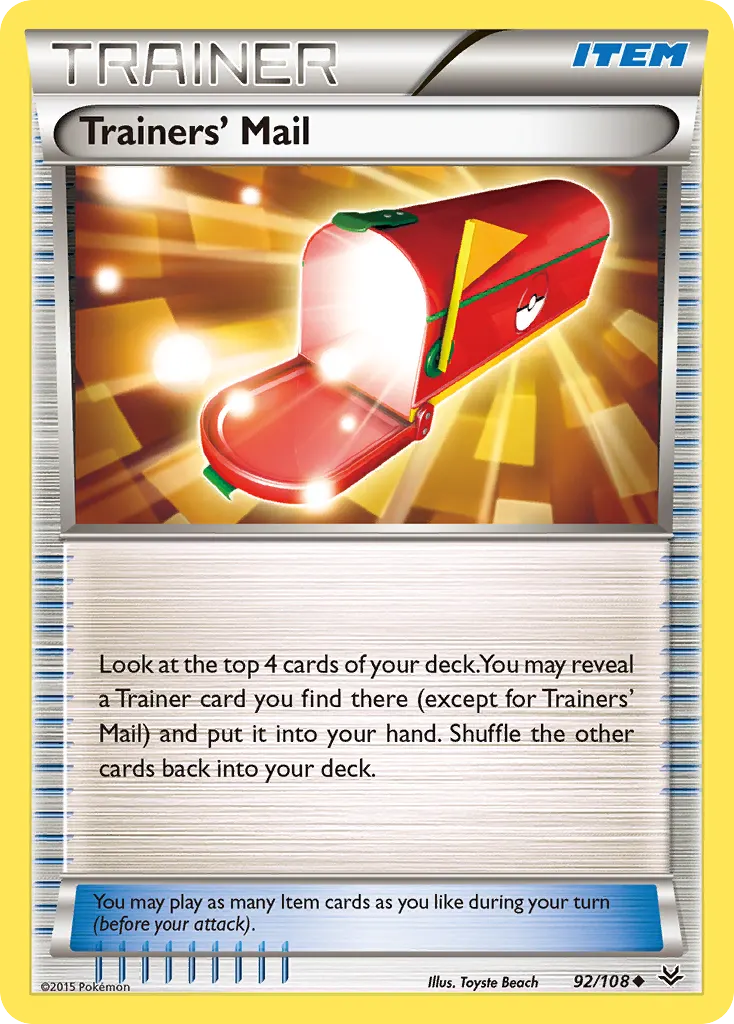 Trainers' Mail — Roaring Skies 92 Pokémon card
