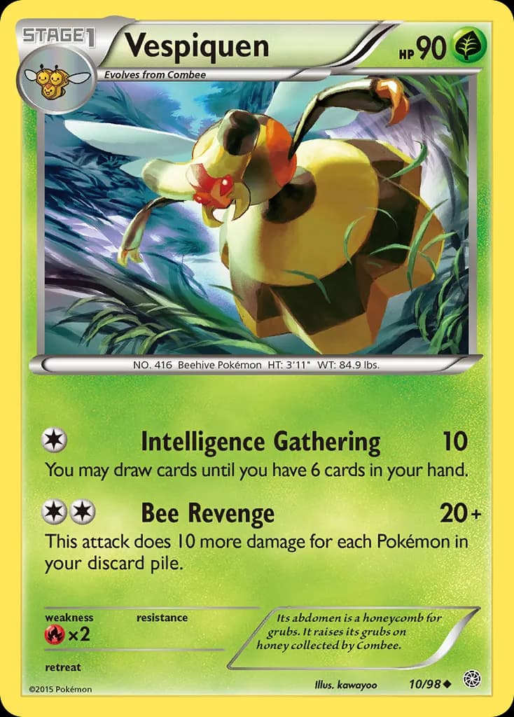 Vespiquen — Ancient Origins 10 Pokémon card