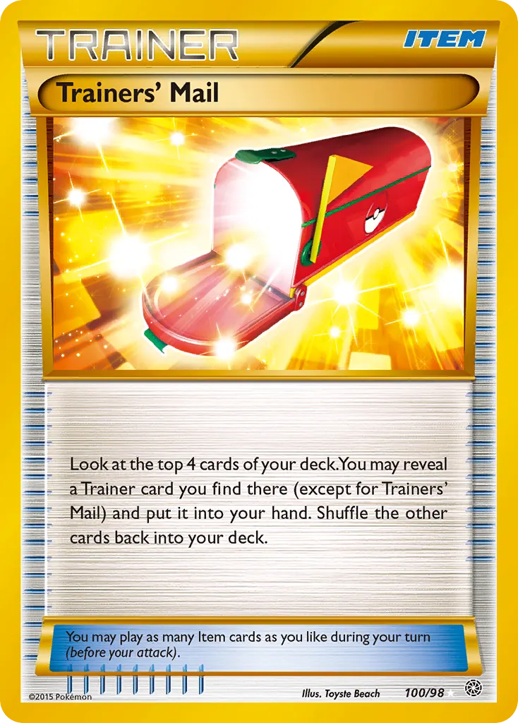Trainers' Mail — Ancient Origins 100 Pokémon card