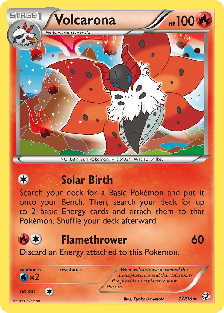 Volcarona — Ancient Origins 17 Pokémon card