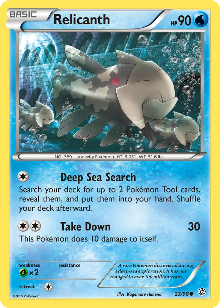 Relicanth — Ancient Origins 23 Pokémon card