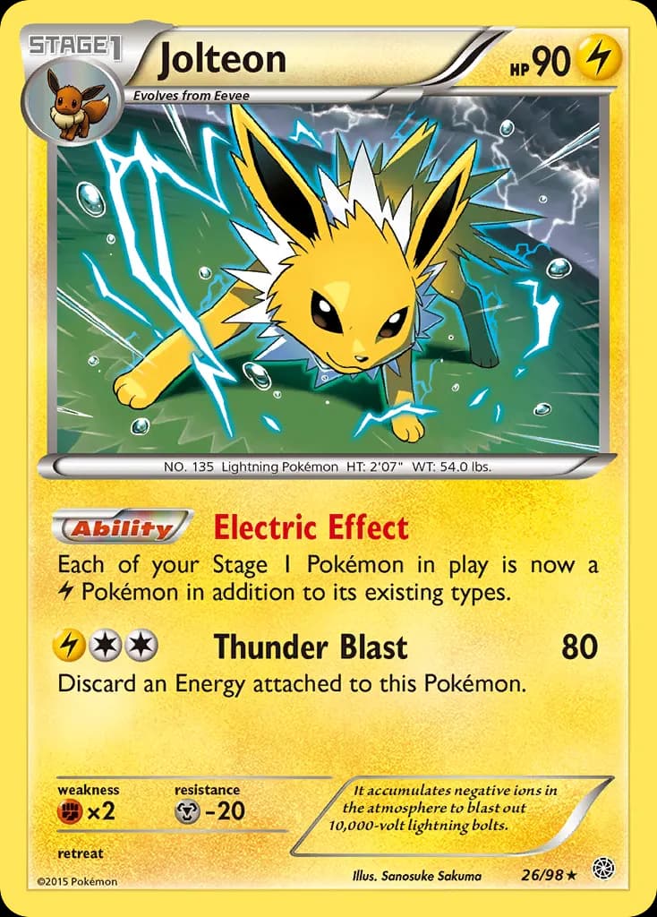 Jolteon — Ancient Origins 26 Pokémon card
