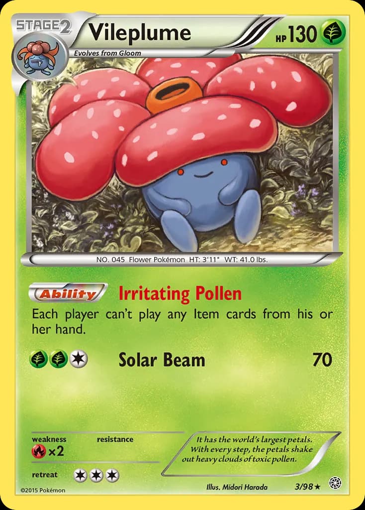 Vileplume — Ancient Origins 3 Pokémon card