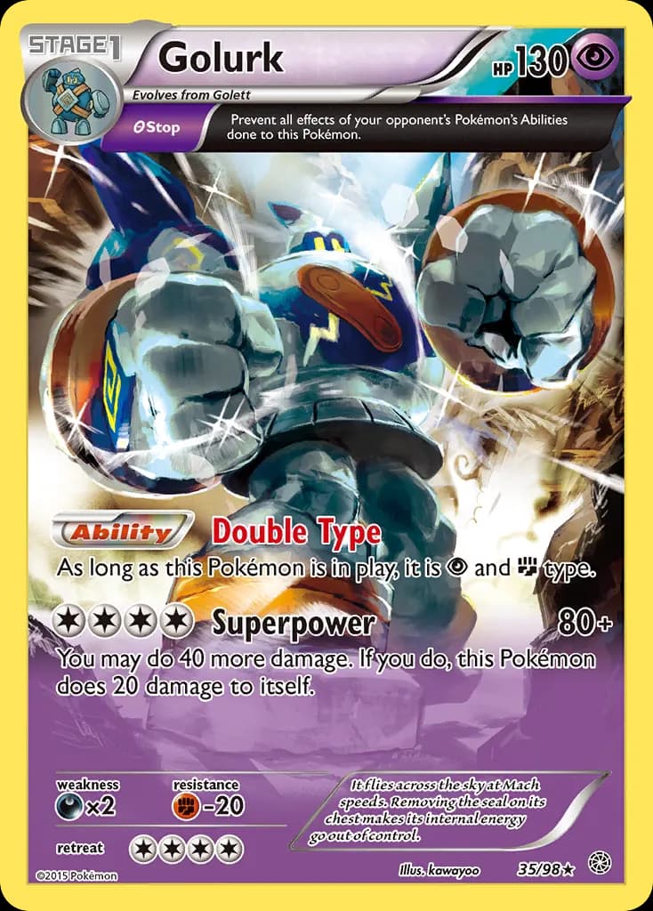 Golurk — Ancient Origins 35 Pokémon card