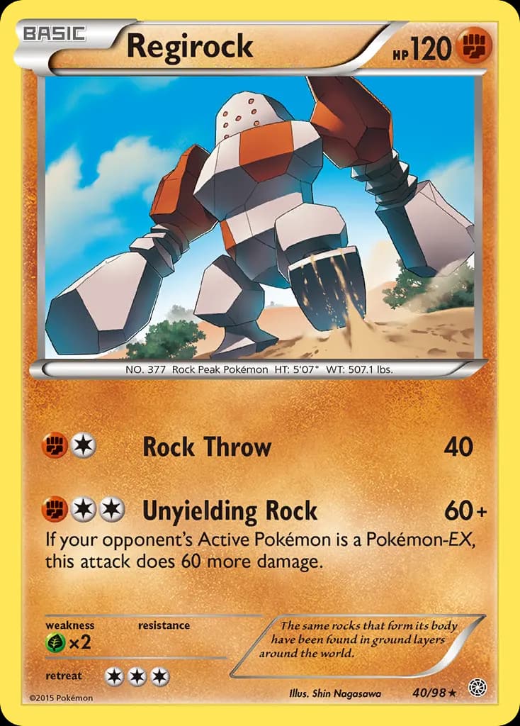 Regirock — Ancient Origins 40 Pokémon card