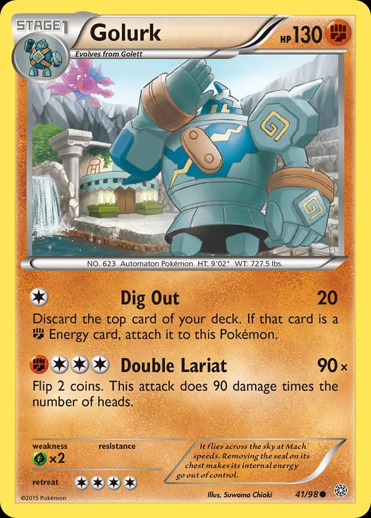 Golurk — Ancient Origins 41 Pokémon card