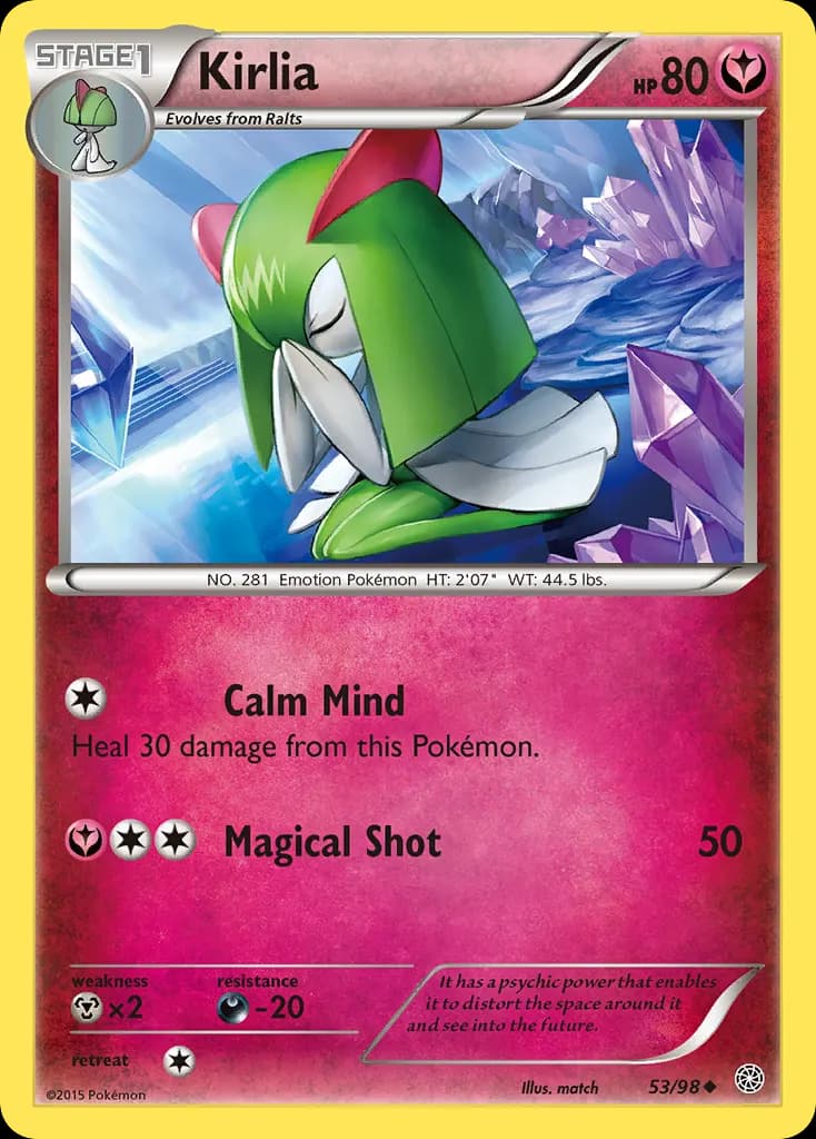 Kirlia — Ancient Origins 53 Pokémon card