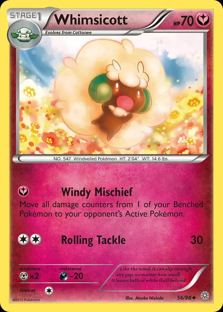 Whimsicott — Ancient Origins 56 Pokémon card