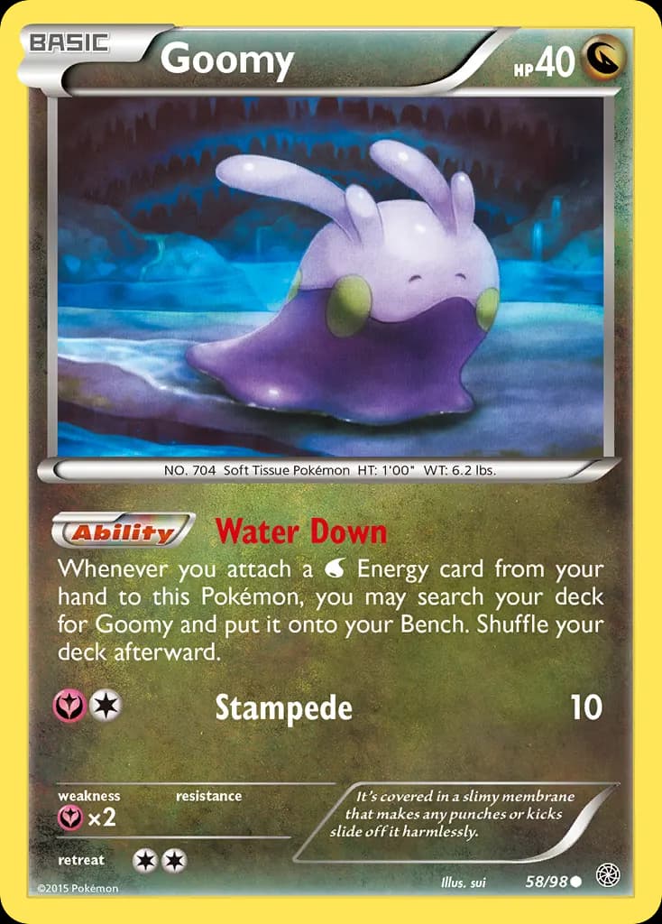 Goomy — Ancient Origins 58 Pokémon card