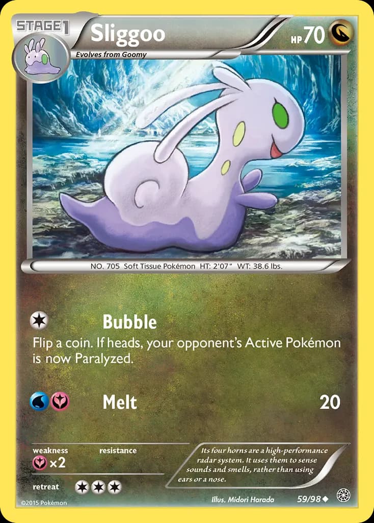 Sliggoo — Ancient Origins 59 Pokémon card