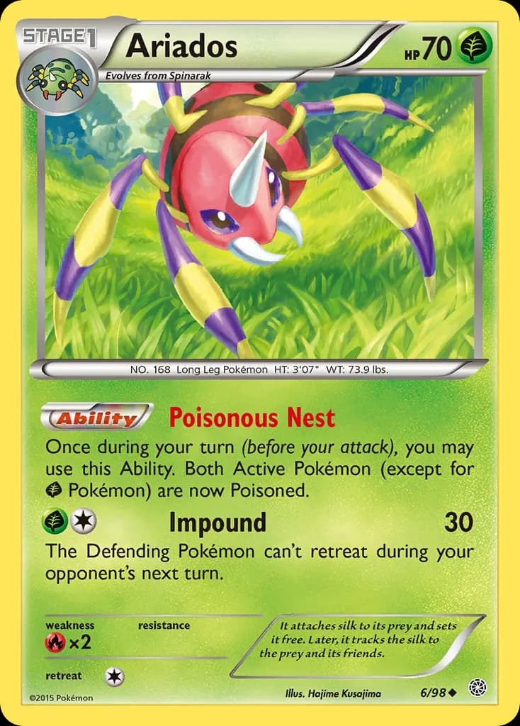 Ariados — Ancient Origins 6 Pokémon card