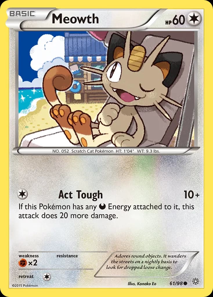 Meowth — Ancient Origins 61 Pokémon card