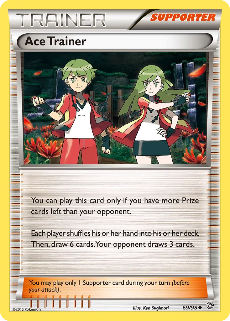 Ace Trainer — Ancient Origins 69 Pokémon card