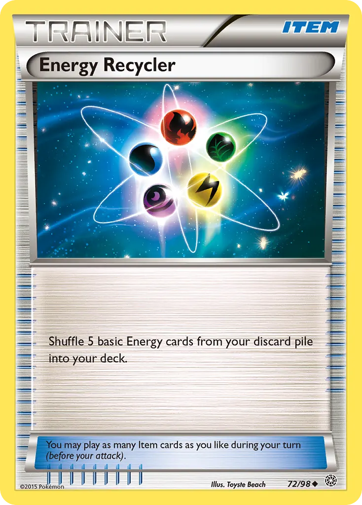 Energy Recycler — Ancient Origins 72 Pokémon card