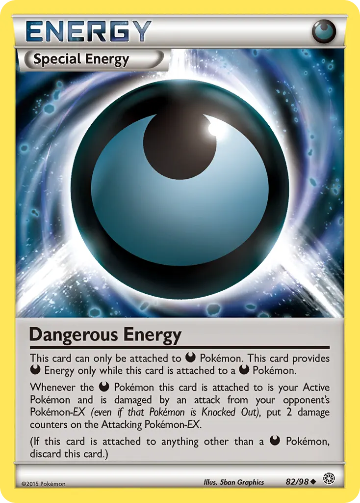 Dangerous Energy — Ancient Origins 82 Pokémon card