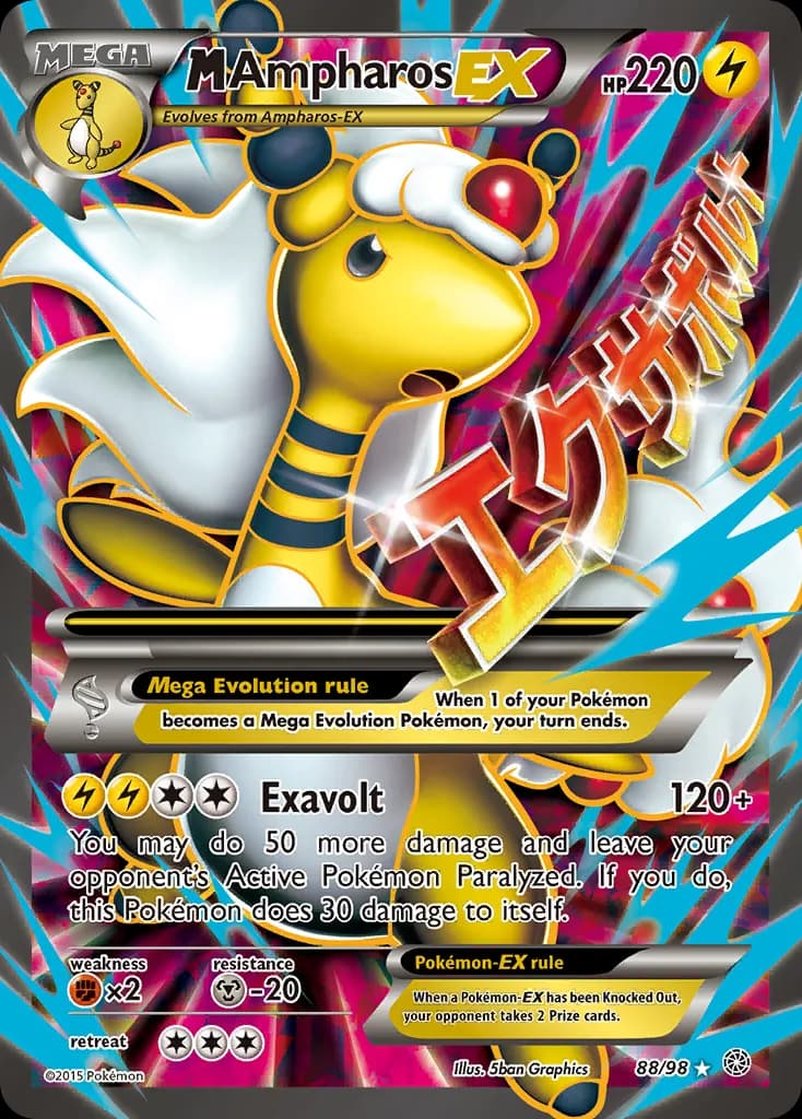 M Ampharos-EX — Ancient Origins 88 Pokémon card