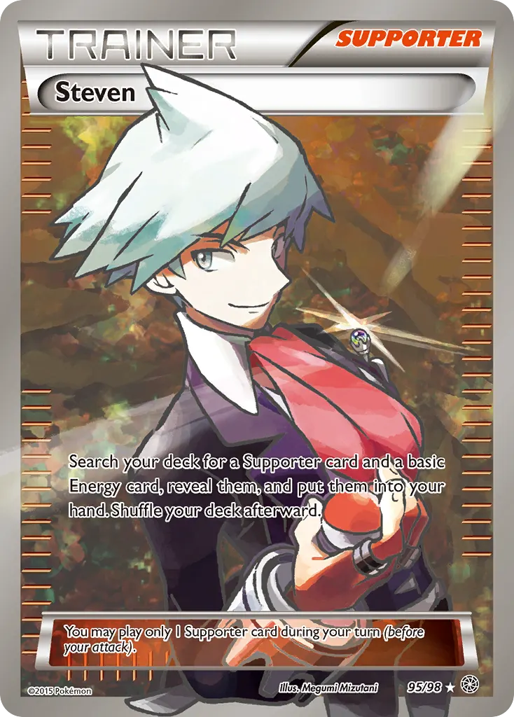 Steven — Ancient Origins 95 Pokémon card