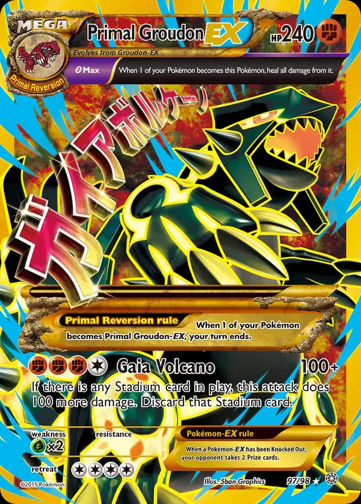 Primal Groudon-EX — Ancient Origins 97 Pokémon card
