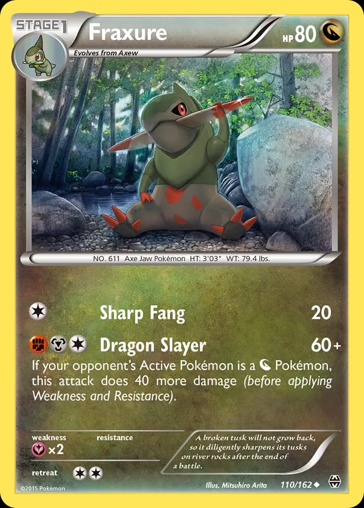 Fraxure — BREAKthrough 110 Pokémon card