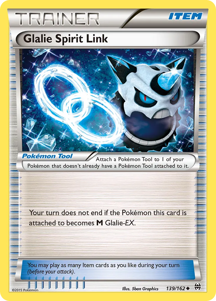 Glalie Spirit Link — BREAKthrough 139 Pokémon card