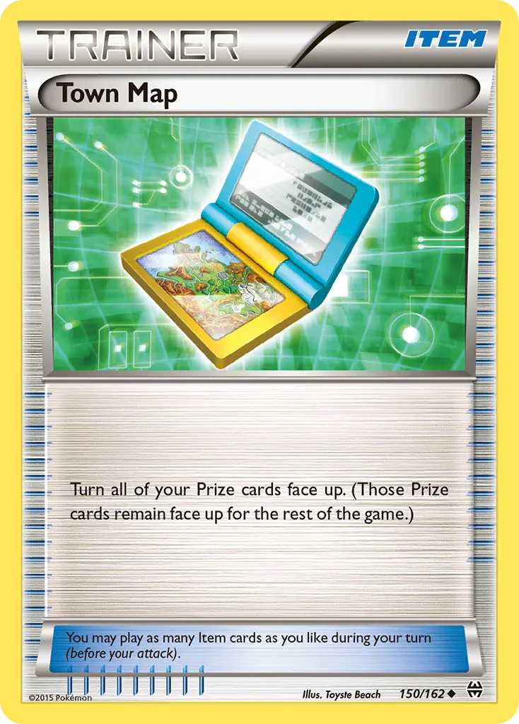 Town Map — BREAKthrough 150 Pokémon card