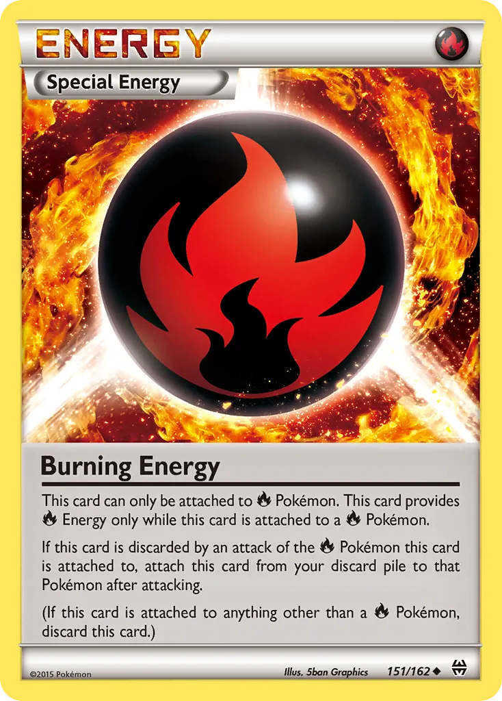 Burning Energy — BREAKthrough 151 Pokémon card
