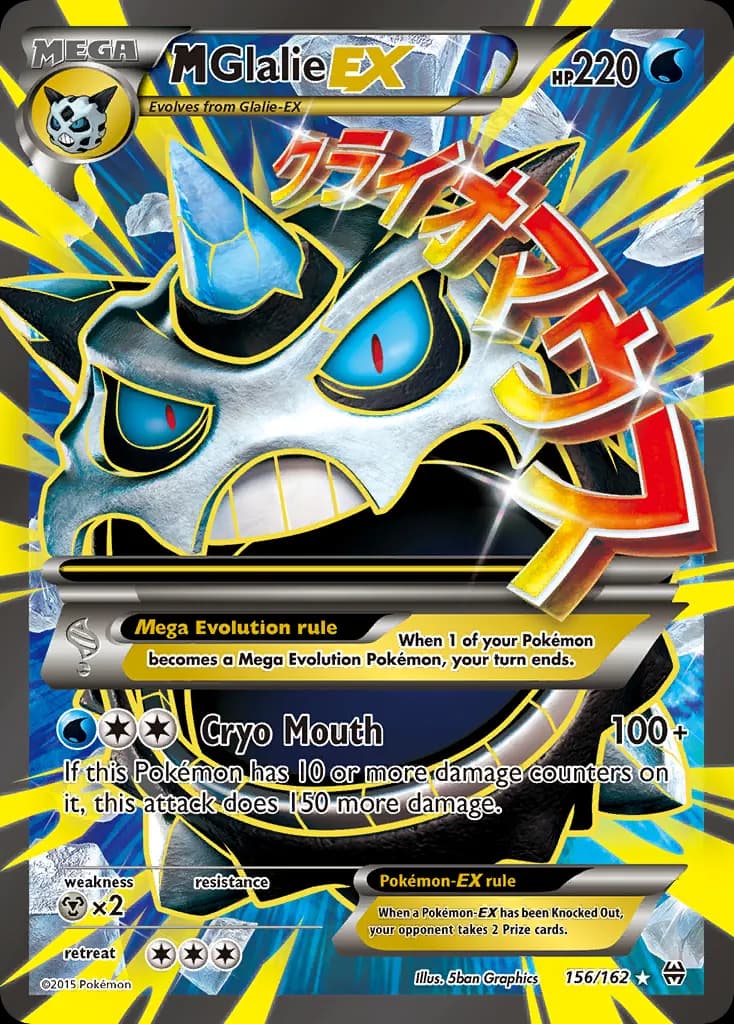 M Glalie-EX — BREAKthrough 156 Pokémon card