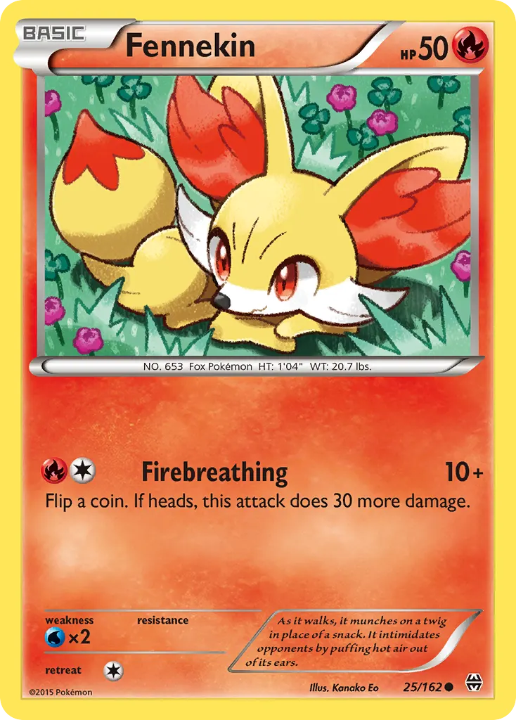 Fennekin — BREAKthrough 25 Pokémon card