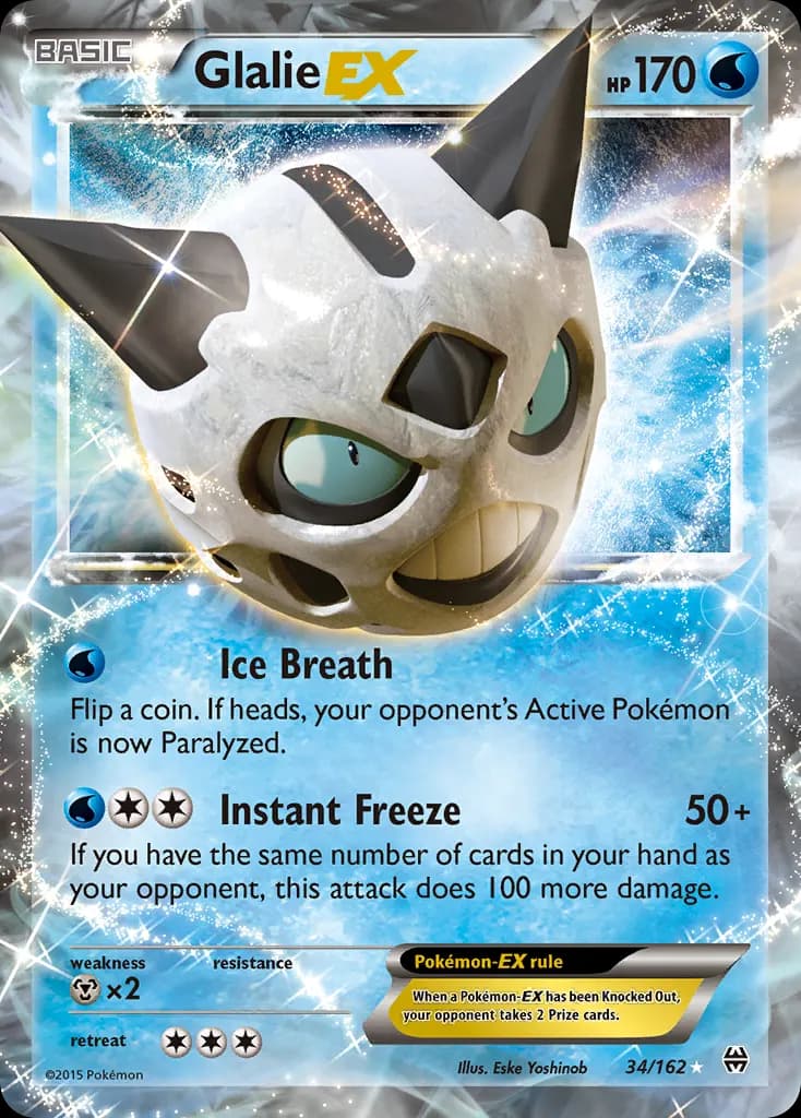 Glalie-EX — BREAKthrough 34 Pokémon card