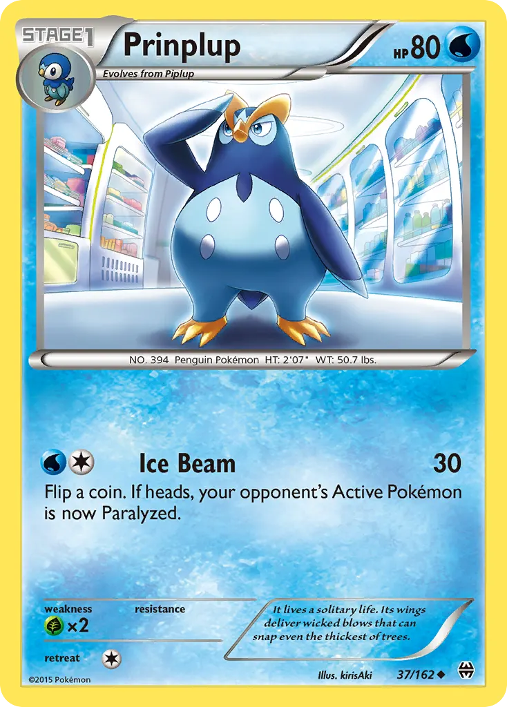 Prinplup — BREAKthrough 37 Pokémon card