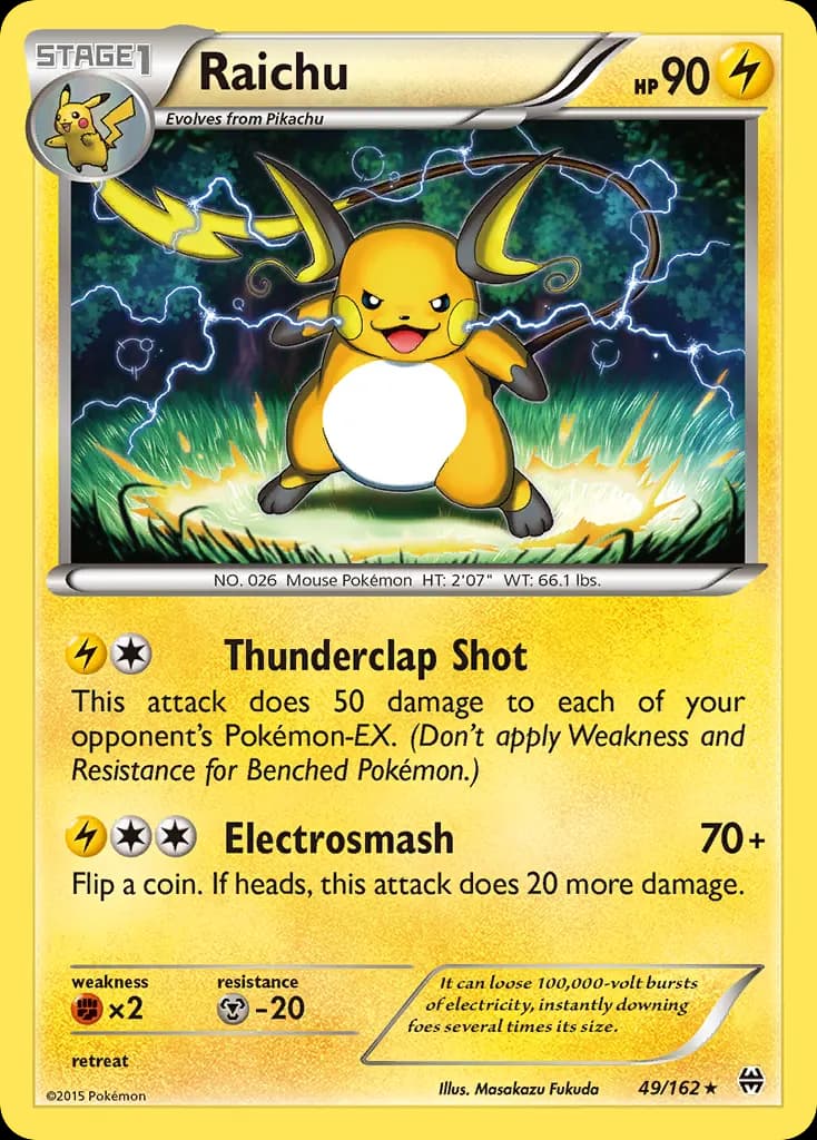 Raichu — BREAKthrough 49 Pokémon card