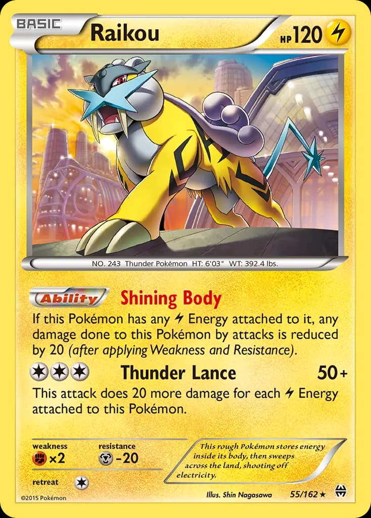 Raikou — BREAKthrough 55 Pokémon card