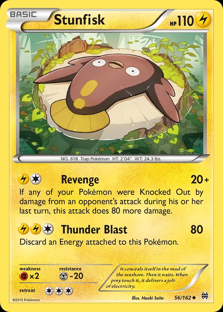 Stunfisk — BREAKthrough 56 Pokémon card