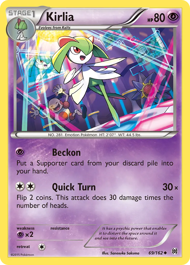 Kirlia — BREAKthrough 69 Pokémon card