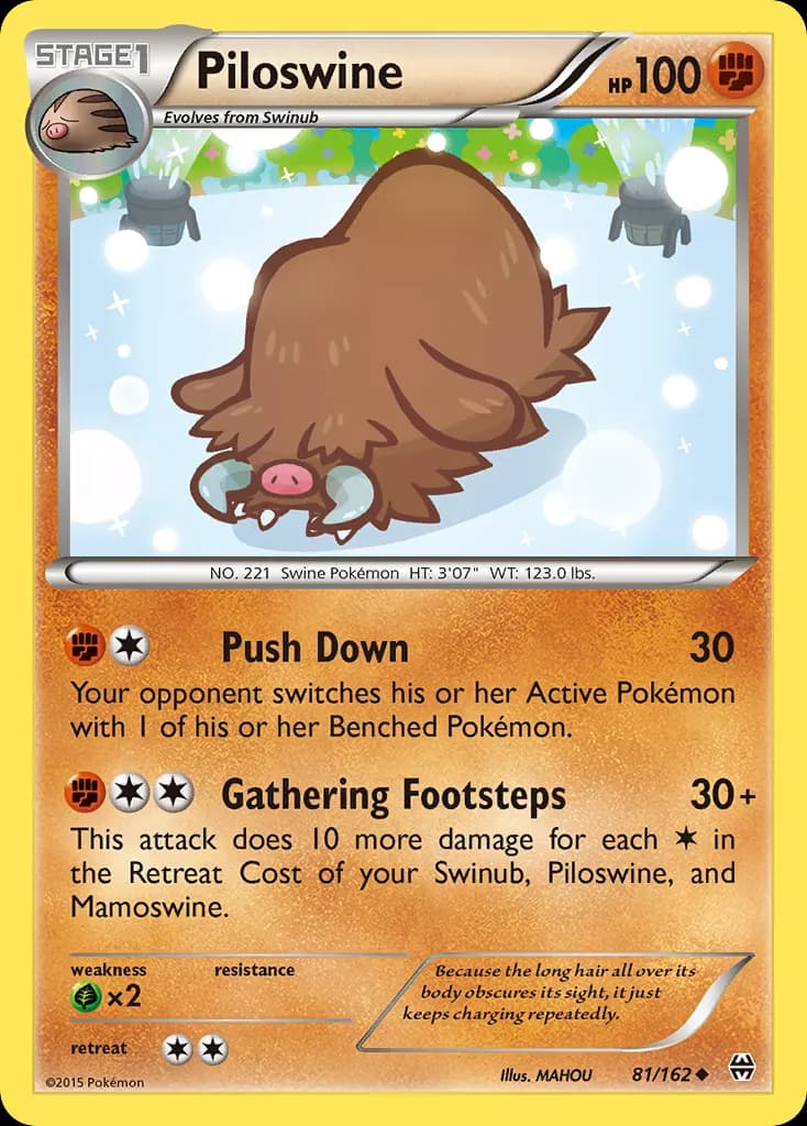 Piloswine — BREAKthrough 81 Pokémon card