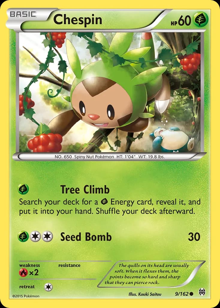 Chespin — BREAKthrough 9 Pokémon card