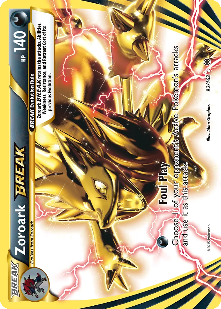 Zoroark BREAK — BREAKthrough 92 Pokémon card