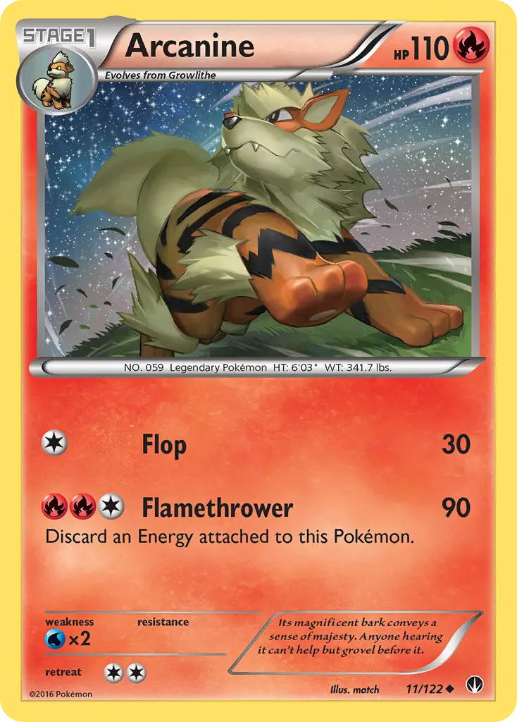 Arcanine — BREAKpoint 11 Pokémon card