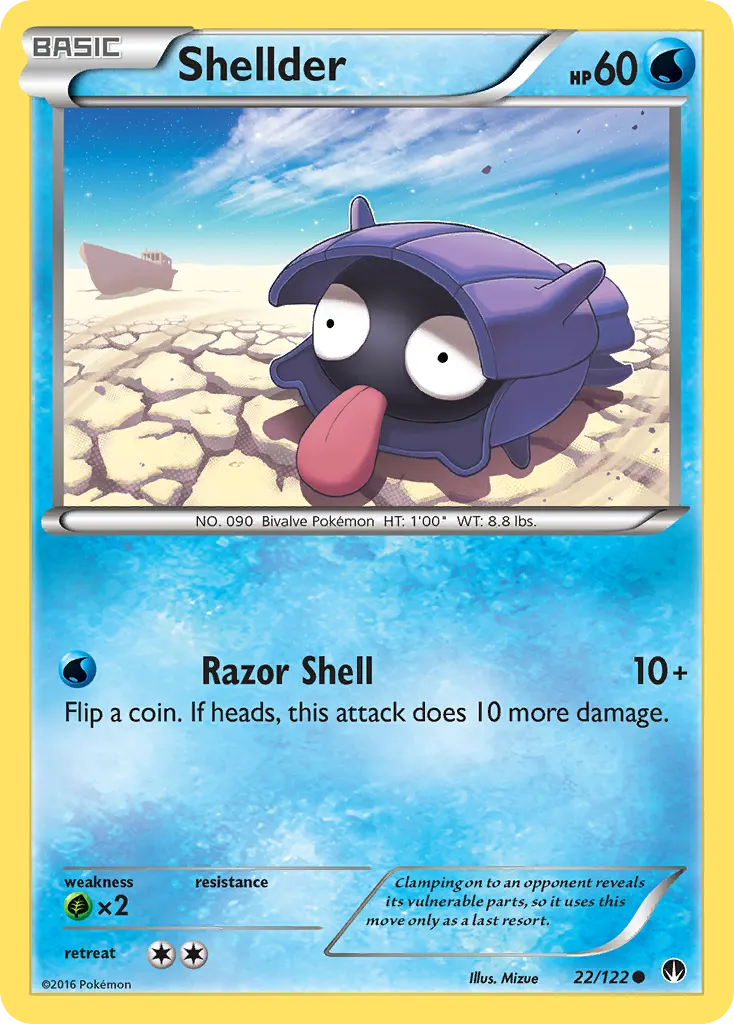 Shellder — BREAKpoint 22 Pokémon card