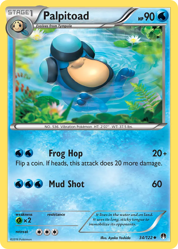 Palpitoad — BREAKpoint 34 Pokémon card