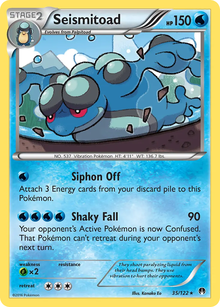 Seismitoad — BREAKpoint 35 Pokémon card